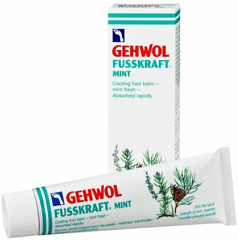 Gehwol Fusskraft Mint - Мятный охлаждающий бальзам для ног 75 мл