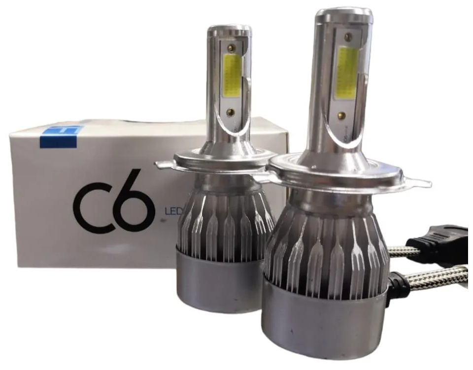 Светодиодные лампы Led C6 H4 (ближний, дальний свет) 6000k, 36w, 12V, комплект 2 шт.