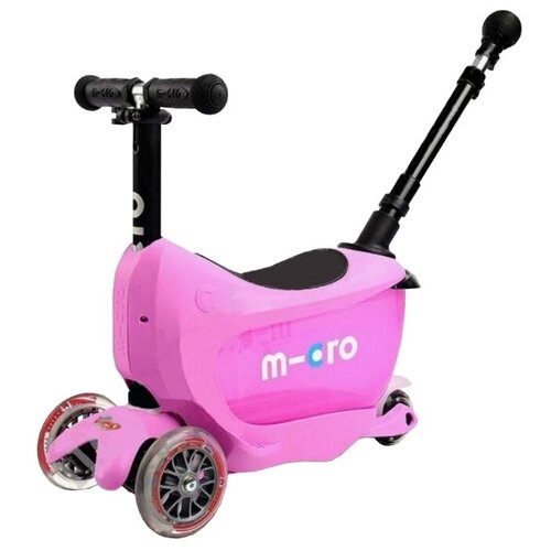 фото Детский 3-колесный самокат micro mini2go deluxe plus, pink