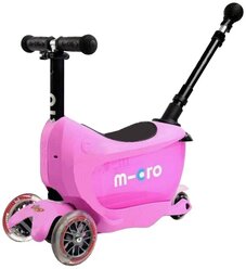 Детский кикборд Micro Mini2go Deluxe Plus, pink