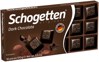 Шоколад Schogetten Dark темный порционный, 100 г