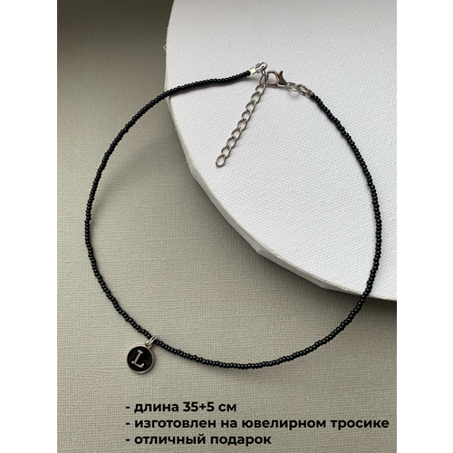 Чокер SIDORINA SOFIA ACCESSORIES, бисер, длина 35 см, черный