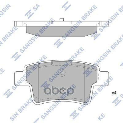 SP1831 колодки дисковые задние! Citroen C4 Picasso 1.8/2.0 16V/1.6HDi/2.0HDi 06> Sangsin brake арт. SP1831