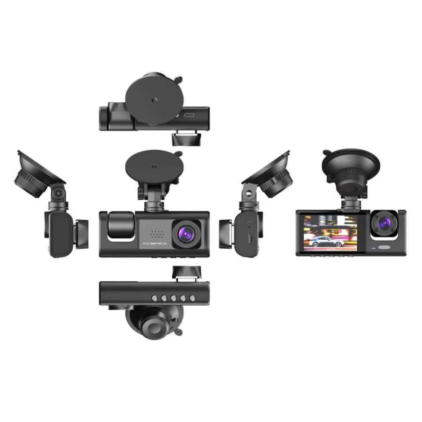 Автомобильный видеорегистратор Full HD, с 3 камерами, видеорегистратор с задней камерой