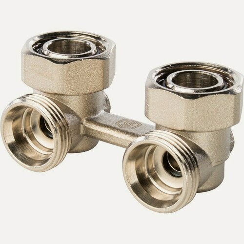 Изображение товара Узел угловой ВН 3/4"ЕК х 3/4"ЕК радиаторный 2-трубная система STOUT