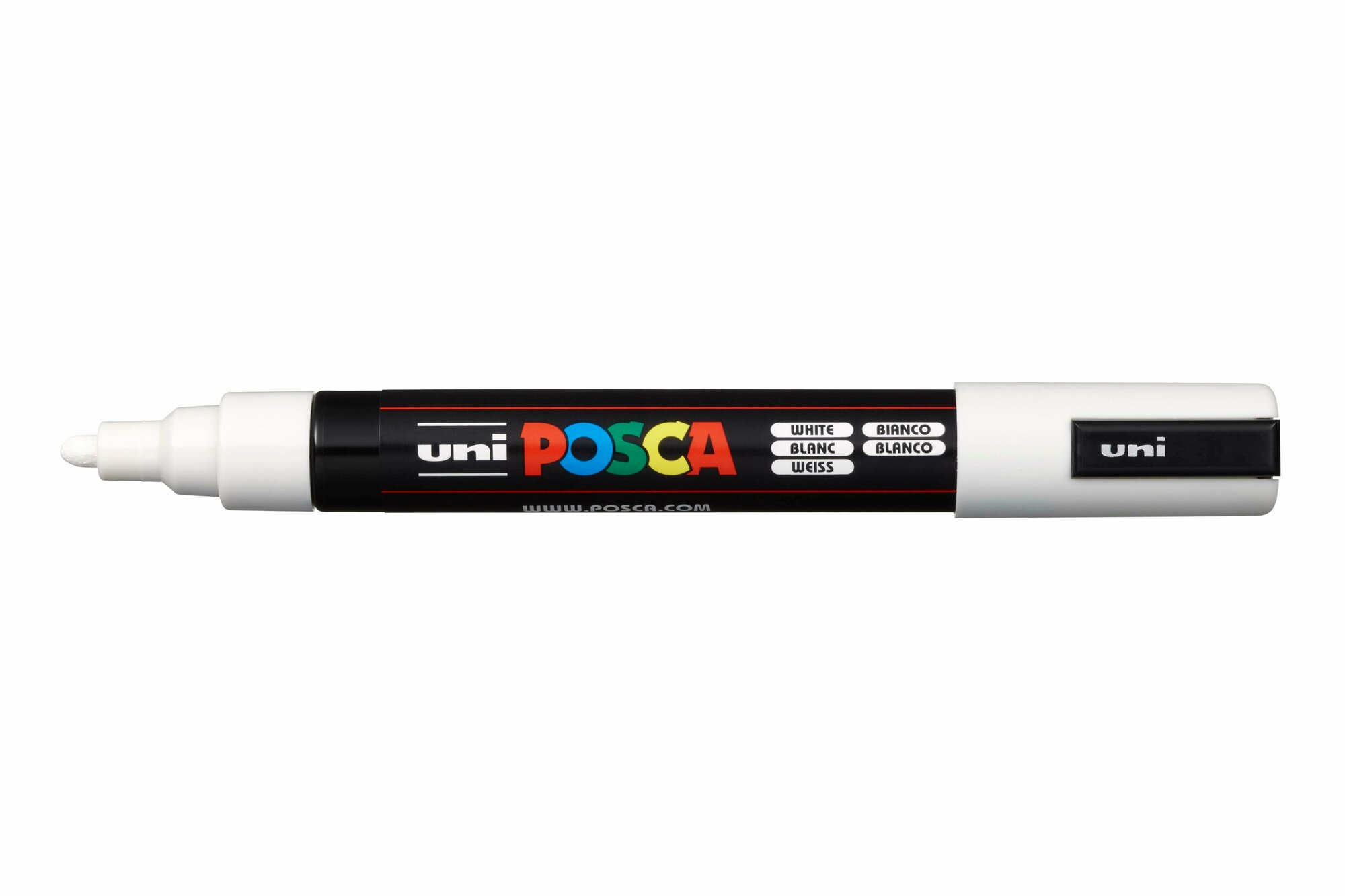 Маркер POSCA PC-5M, белый, 1.8 - 2.5 мм, пул. наконечник 71174 - фотография № 2