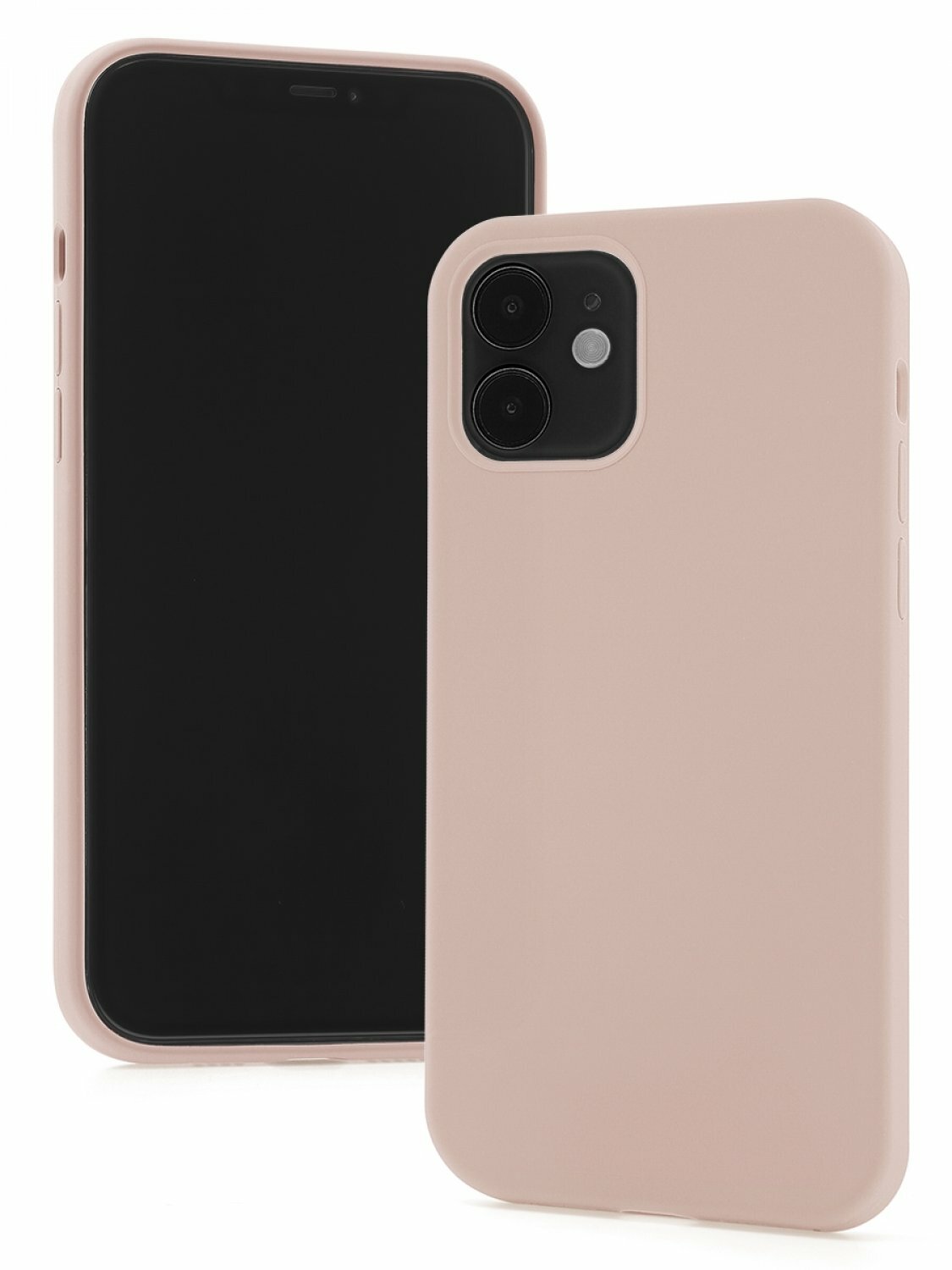 Чехол для iPhone 12 mini Kruche Silicone Pink sand противоударный пластиковый кейс защитный силиконовый бампер софттач накладка с защитой камеры