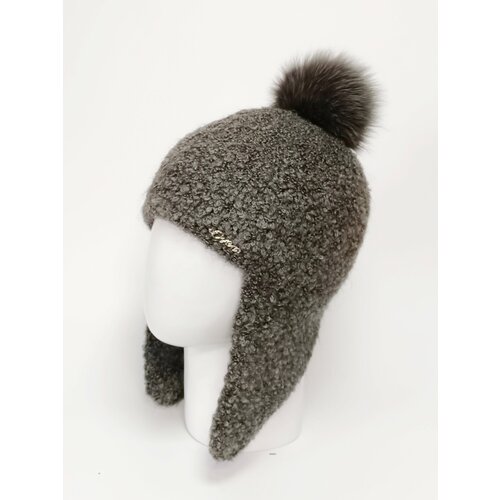 фото Шапка ушанка oven triko, размер 55/60, серый