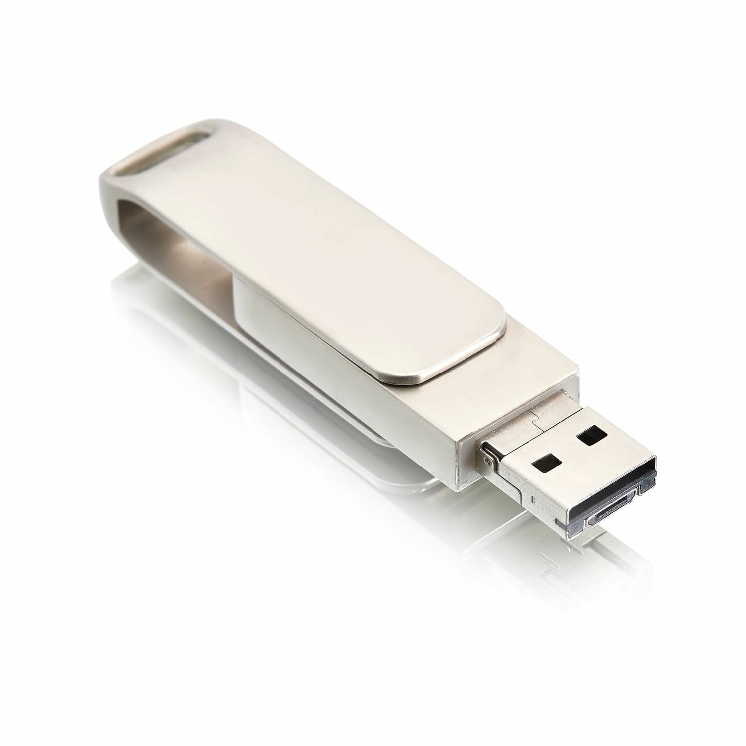 USB флешка, USB flash-накопитель, Флешка Ultra 3 в 1 (USB + micro USB + Type-C), 32 ГБ, серебряная, арт. F38 30шт