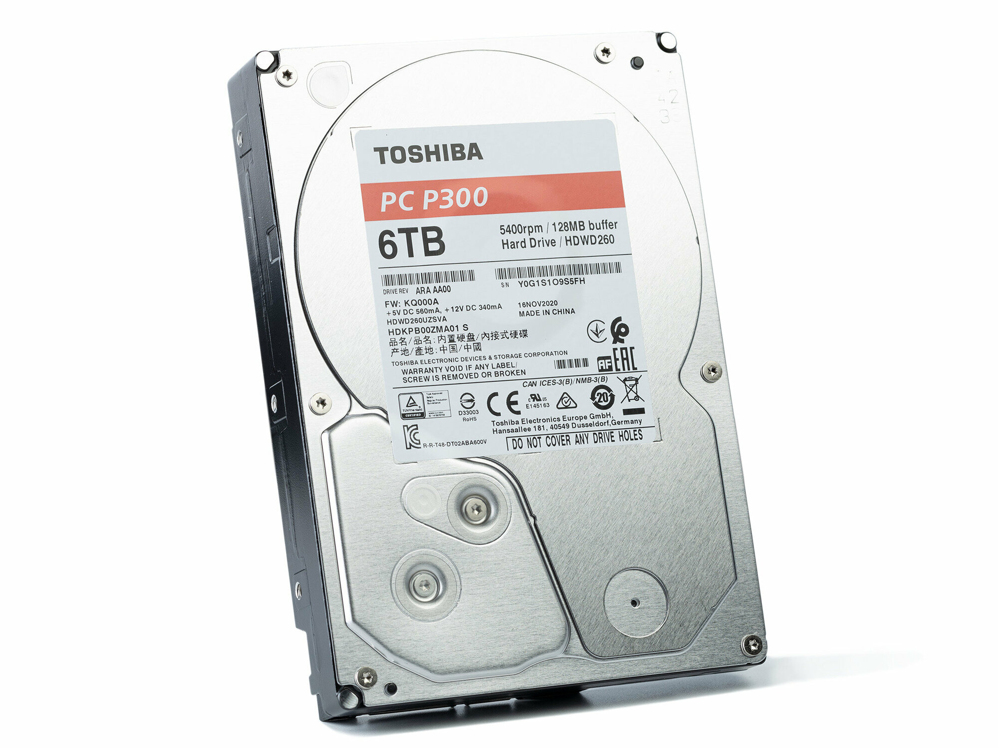 Жесткий диск TOSHIBA P300 , 6Тб, HDD, SATA III, 3.5" - фото №11