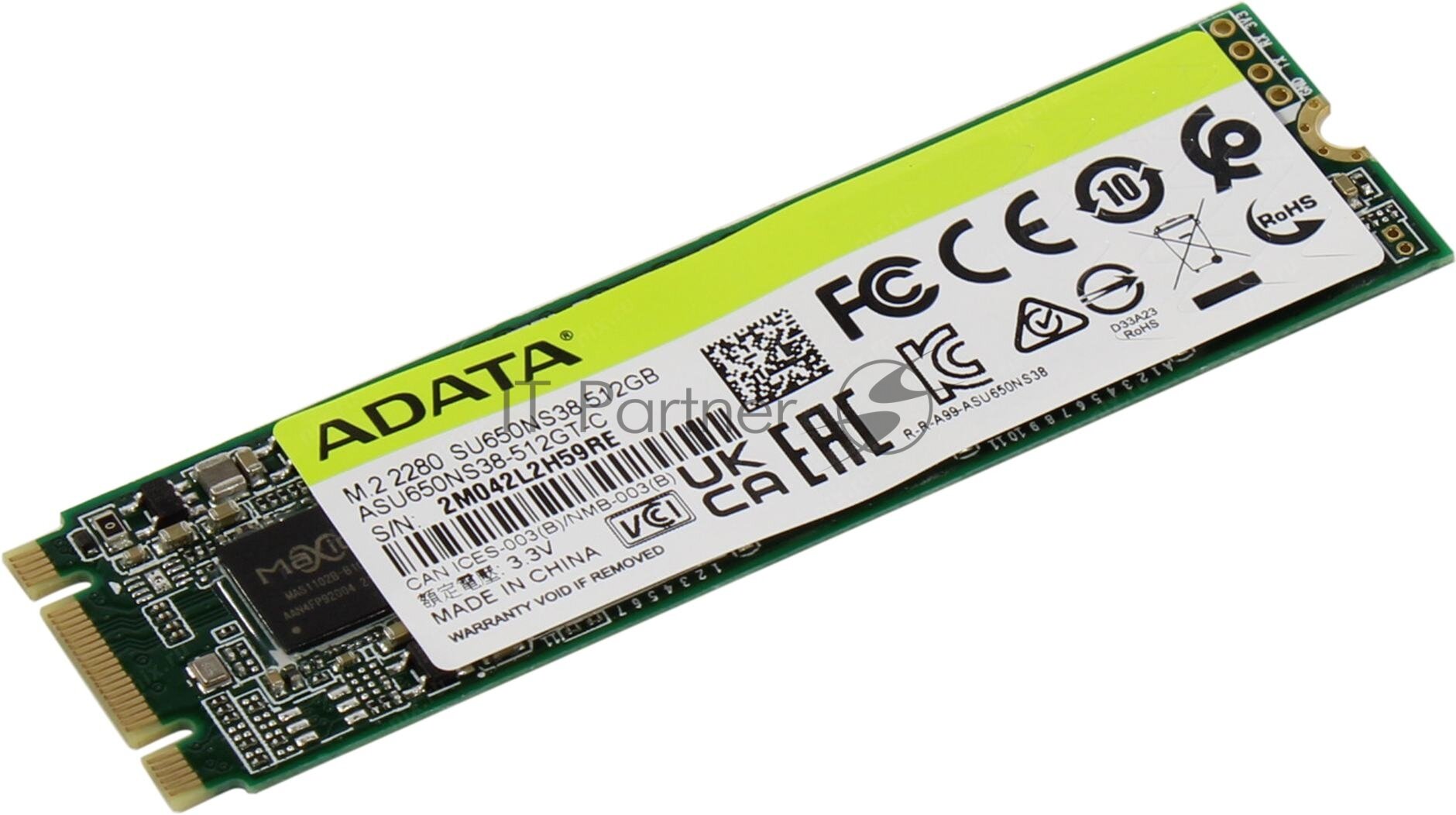 Твердотельный накопитель ADATA Ultimate SU650 512 ГБ SATA ASU650NS38-512GT-C