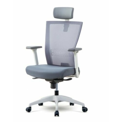 Офисное кресло SCHAIRS AIREX AIRE-101W обивка сетка/ткань, поясничная поддержка, 3D подлокотники синий
