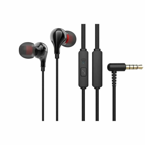 Наушники Perfeo внутриканальные c микрофоном GLOB черные 75000₽