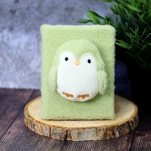 Блокнот плюшевый Ilikegift «Penguin», green