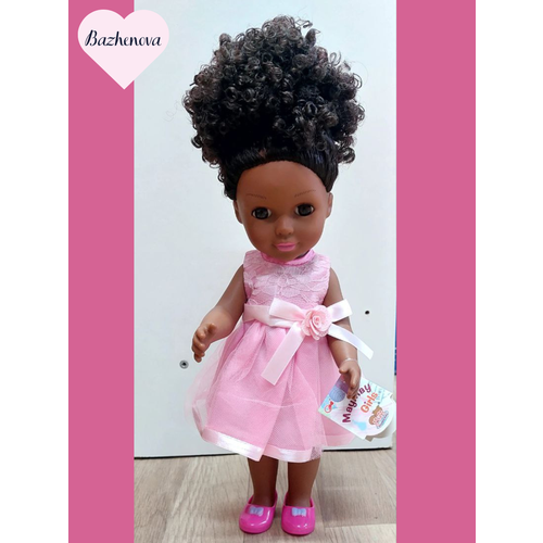 Кукла Мулатка-Негритянка музыкальная 40 см