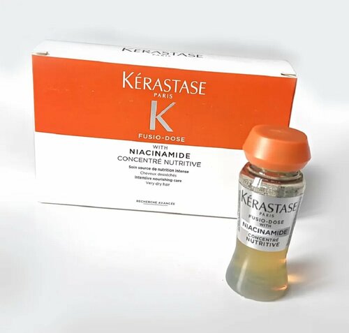 Kerastase Fusio-Dose With Niacinamide Concentre Nutritive - профессиональный концентрат для восстановления и увлажнения сухих волос, 10х12 мл.