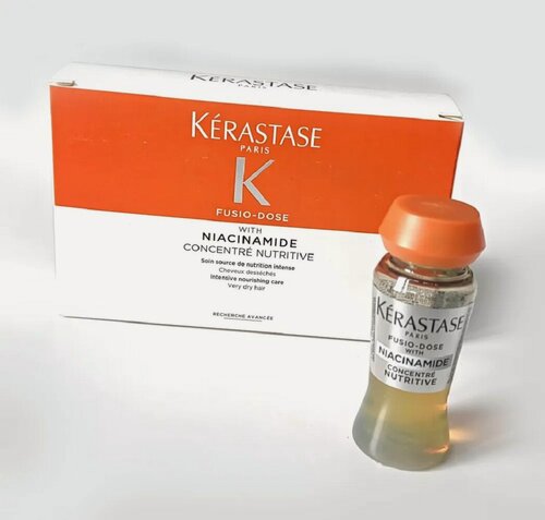 Изображение товара Сыворотка- концентрат Kerastase Fusio-Dose Nutritive, для сухих волос, с маслами жожоба и авокадо, 12 мл, 10 шт