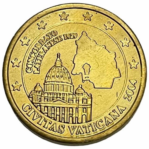 ватикан 10 евроцентов 2004 г prova проба Ватикан 10 евроцентов 2004 г. (Карта Европы) Specimen (Проба)