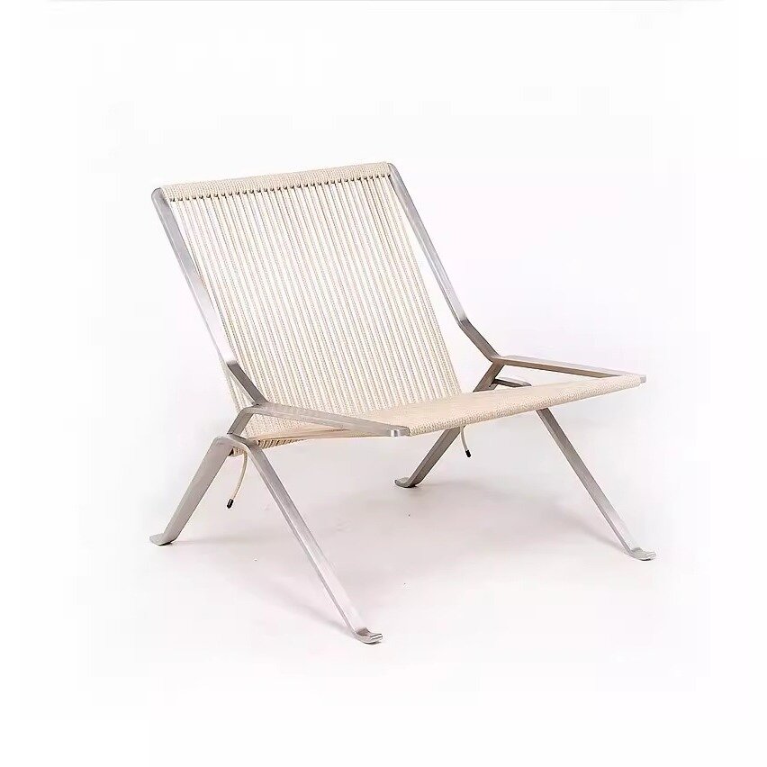 фото Кресло шезлонг Villeda (веревка из хлопка и льна цвет коричневый)