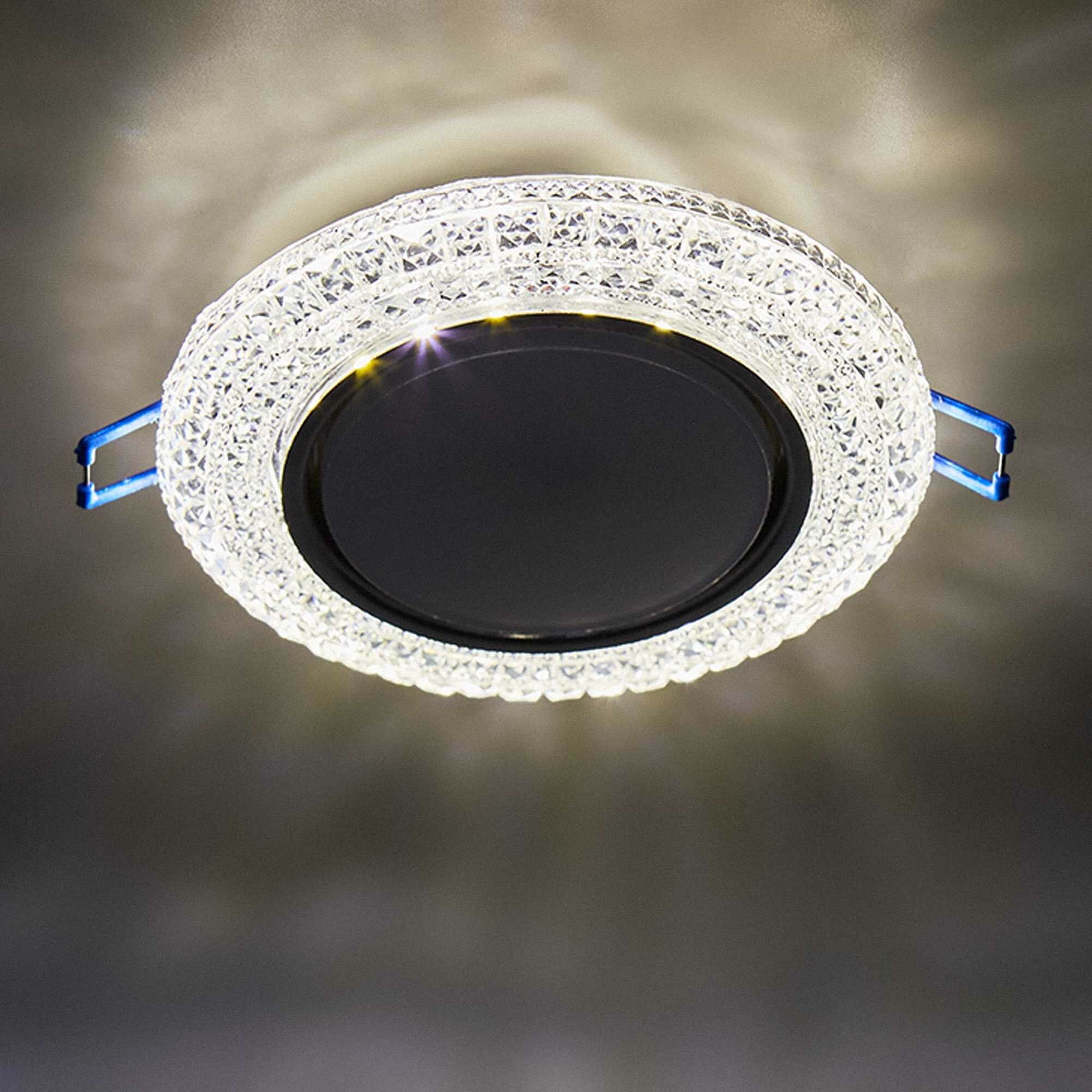Светильник точечный встраиваемый Italmac с LED-подсветкой под отверстие 85 мм, 5 м², цвет прозрачный - фото №13