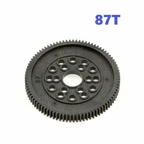 Спур шестерня (пластик) Spur Gear 48P 87T Axial AX30672 тюнинг шестеренка для радиоуправляемой машины RC АХ30672 87Т запчасти р/у модель внедорожник Аксиал