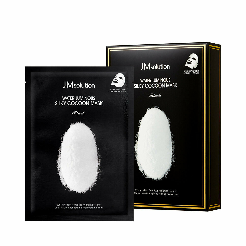 JM Solution маска для упругости кожи с протеинами шелка Water Luminous Silky Cocoon Mask Black, 35 мл