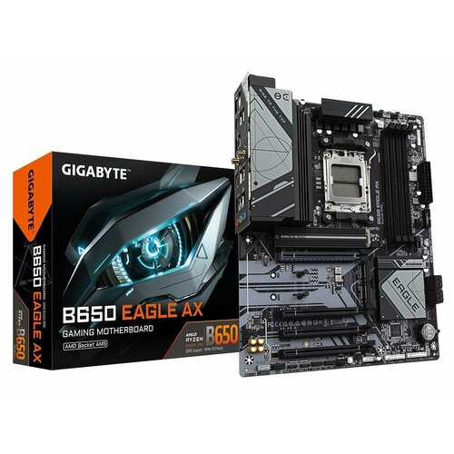 Материнская плата Gigabyte B650 EAGLE AX SocketAM5 AMD B650 4xDDR5 ATX AC`97 8ch(7.1) GbLAN RAID+HDMI+DP