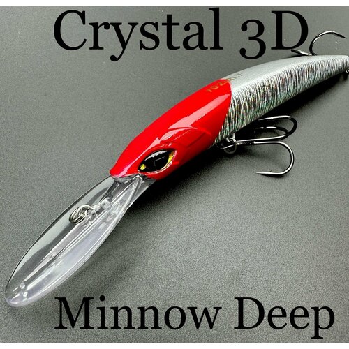 Воблер для троллинга YO-ZURI 110 Crystal minnow Deep diver(F) на щуку, сома, судака