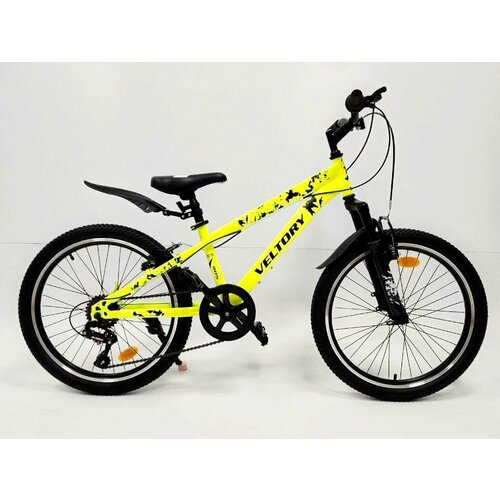 Велосипед детский VELTORY 22V-9056-ти скоростной желтый 11 стальная рама на рост 120-140см 7-11 лет 13670₽