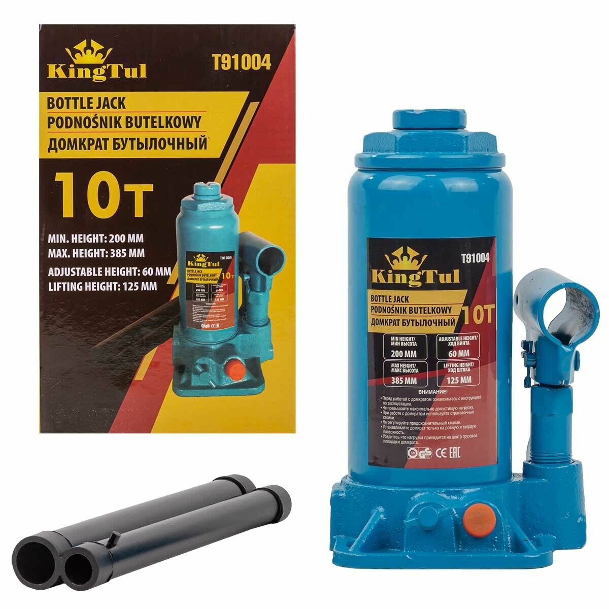 фото Домкрат бутылочный 10т KINGTUL KT-T91004