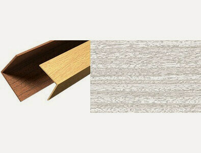 Изображение товара Угол отделочный наружный ПВХ панельпласт 40х40 мм 2,7 м Ясень белый