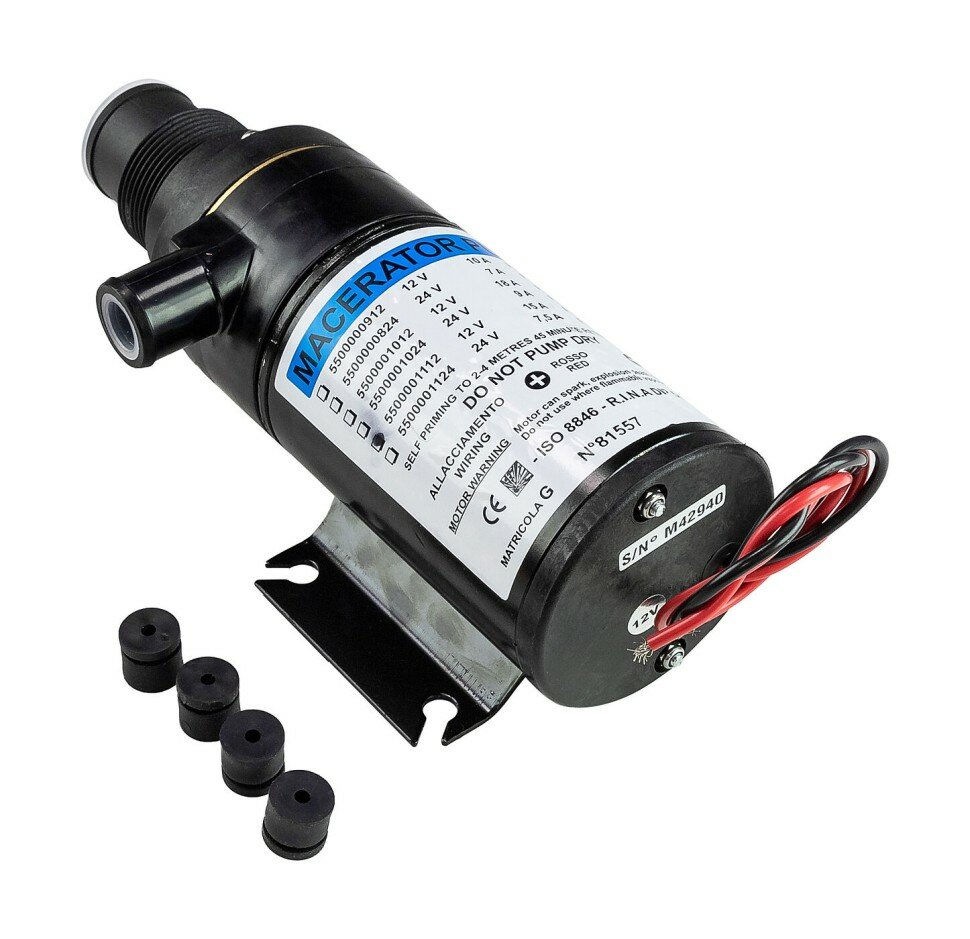 Помпа туалета с мацератором, 12 В, 43 л/мин (Москва)