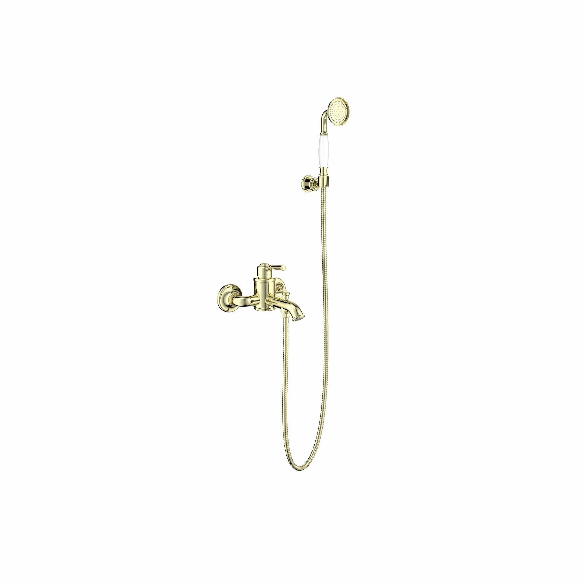 Смеситель для ванны с душевым набором AQUATEK, полир. золото AQ1549PG классик, золото полированное