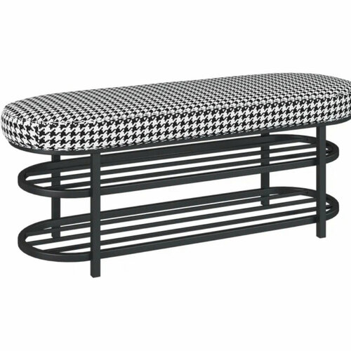 Банкетка с вешалкой для одежды Банкеткачерное основаниеткань гусиная лапка60 27000₽