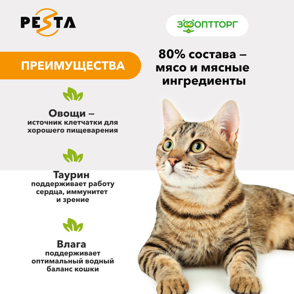 Pesta ламистер для кошек и котят паштет с индейкой 100 г. упаковка 14 шт — фото 1