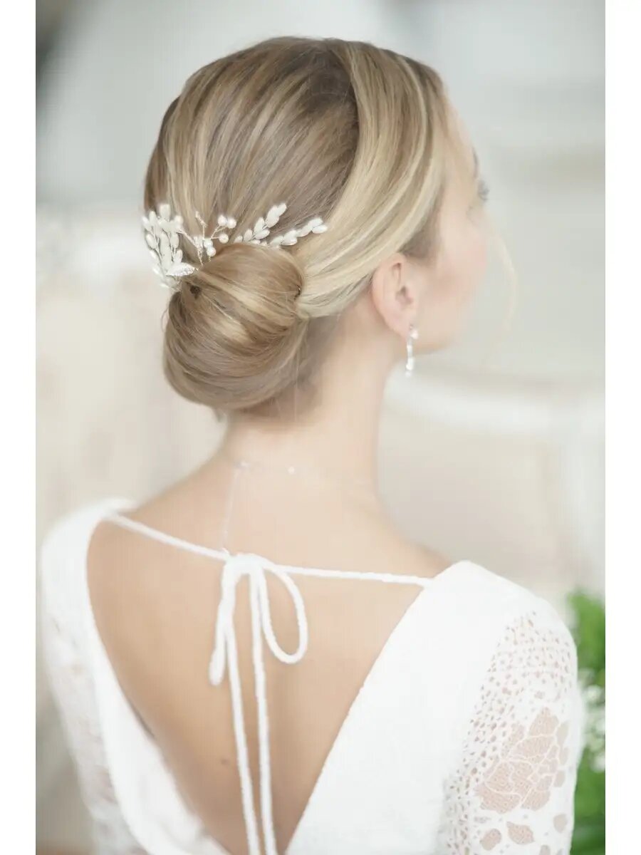 Шпилька в свадебный образ заколка с жемчугом для прически Romantic Wedding — фото 1