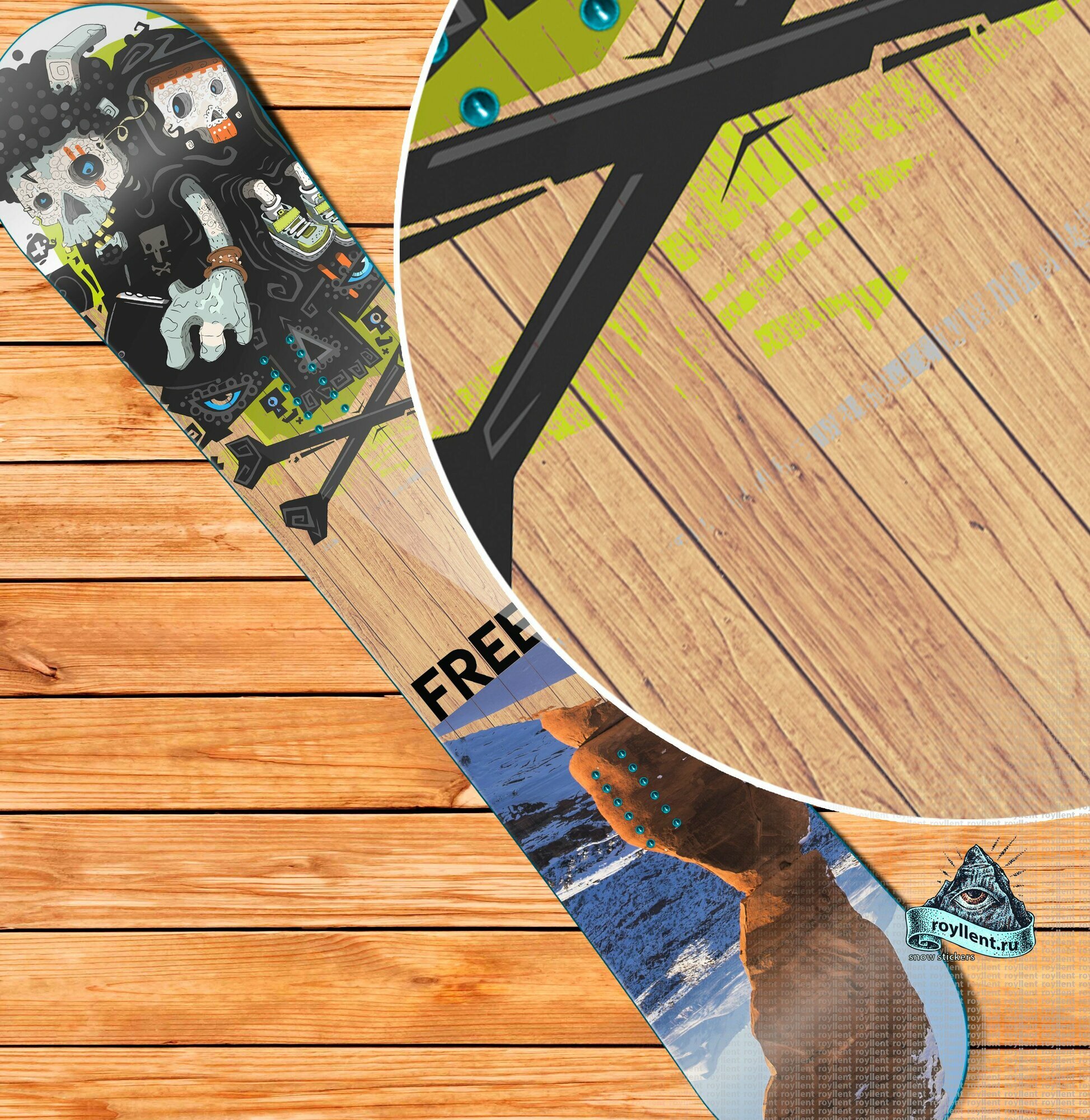 Полноразмерная наклейка на сноуборд 1700х330 — фото 1