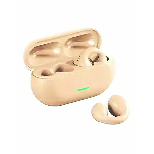 Беспроводные наушники с косной проводимостью 53 спортивная гарнитура беж 1120₽