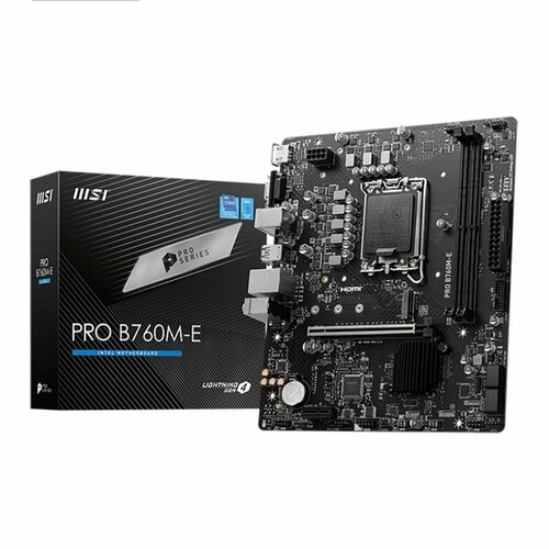 Материнская плата MSI PRO B760M-E B760 LGA17002DDR5 10200₽