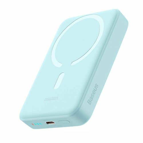 Внешний аккумулятор магнитный Baseus Magnetic Mini Wireless Fast Charge PowerBank 10000 мАч 30W Голубой 3390₽