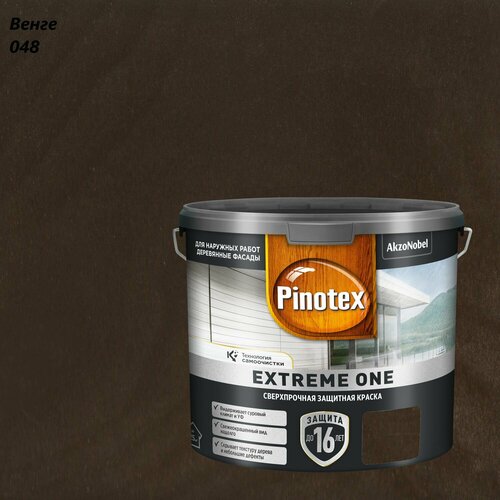фото Краска сверхпрочная для деревянных фасадов pinotex extreme one (2,5л) венге 048