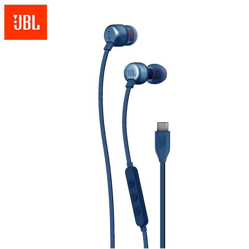 Проводные наушники JBL TUNE310C Earphones, цвет Blue