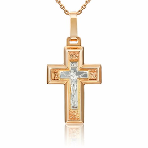 Крестик Diamant online комбинированное золото 585 проба размер 37 см 33669₽