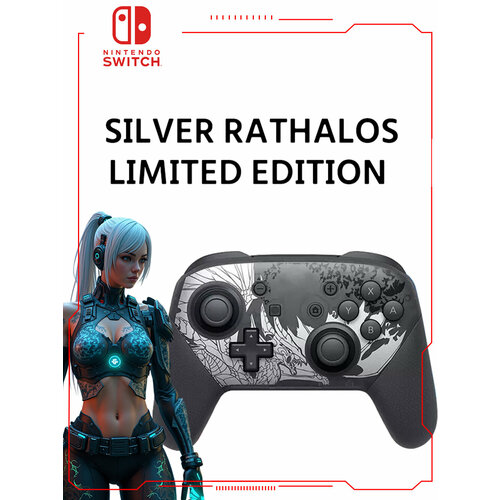 Геймпад Nintendo Switch Pro Bluetooth USB-C виброотдача черно-серый 4377₽