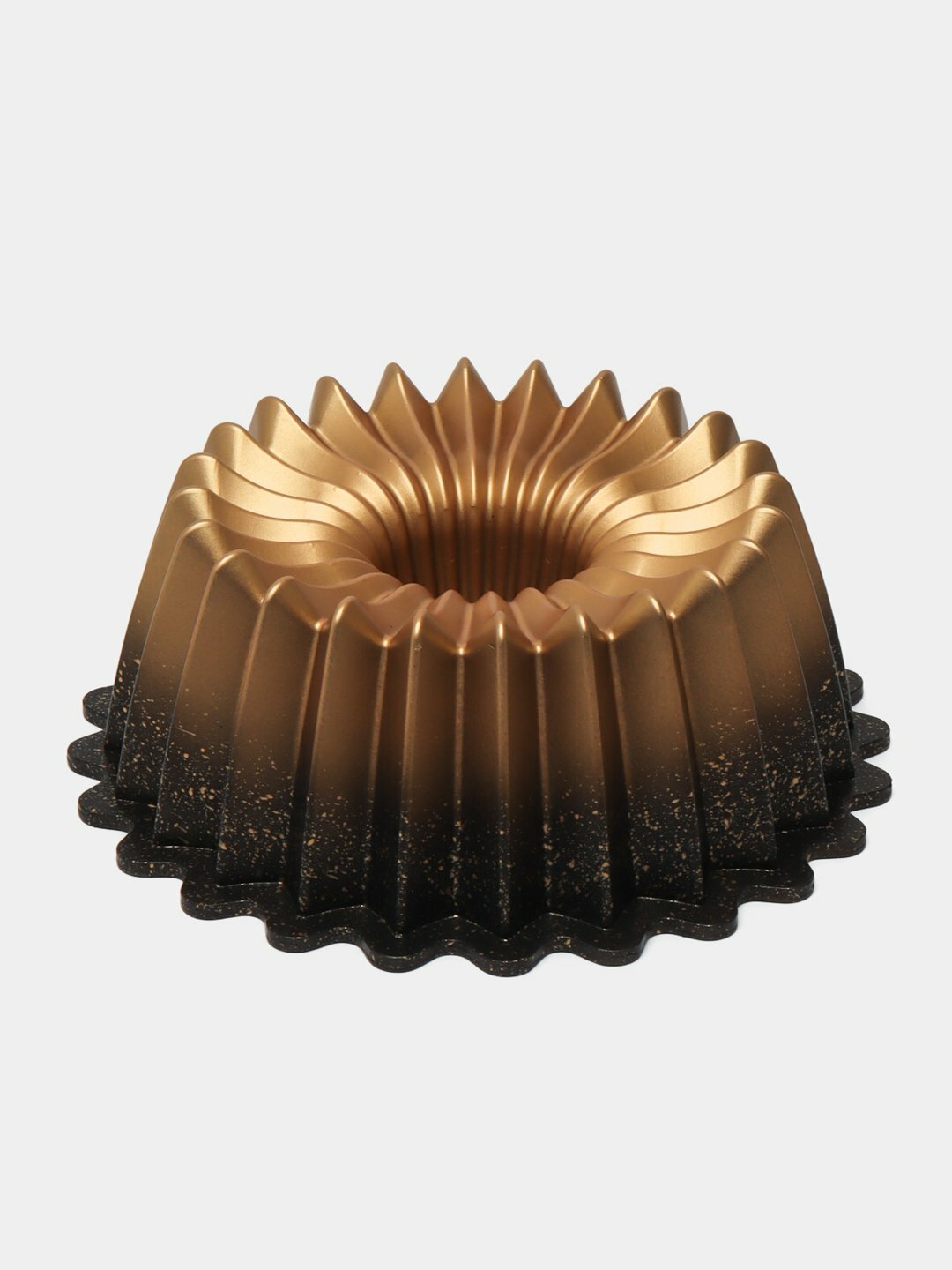 Форма для кексов OMS Collection 3277, антипригарная, круглая, золотистая — фото 1