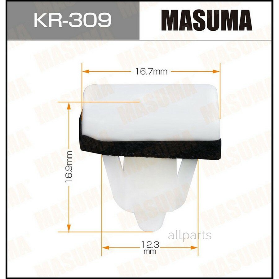 MASUMA KR-309 клипса!\ Hyundai Elantra 06-10
