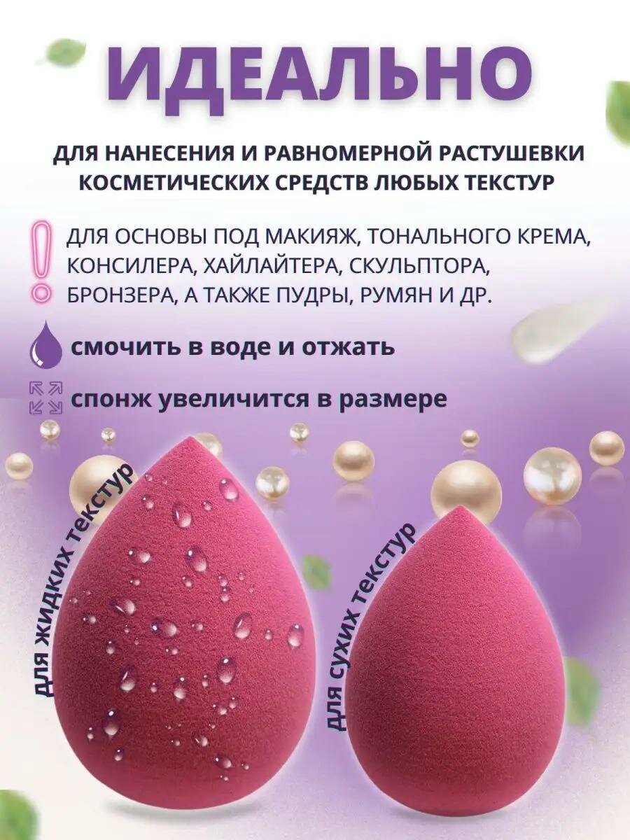 Набор спонжей для макияжа, с футляром для бьютиблендеров, 4шт — фото 1