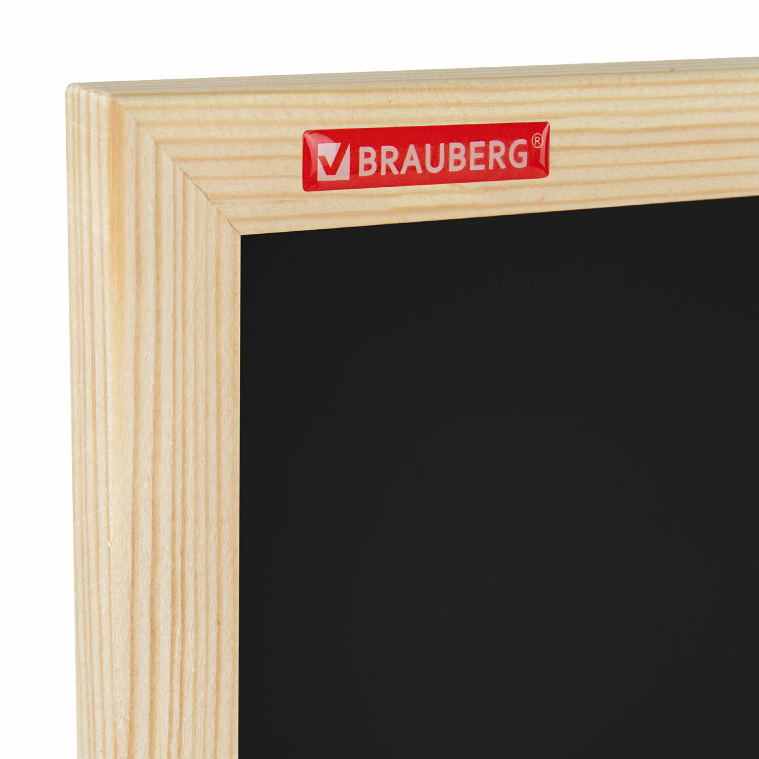Доска для мела магнитная 50х70 см, черная, деревянная рамка, BRAUBERG "Wood", 238803 — фото 1