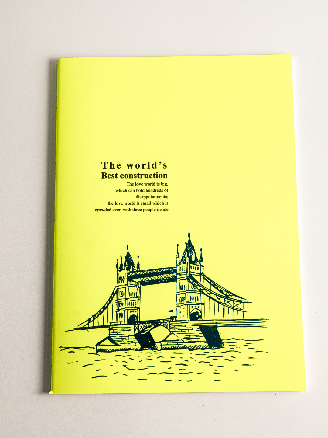 Неоновая тетрадь в клетку, 40 листов, Размер 18*25,5, цвет : желтый