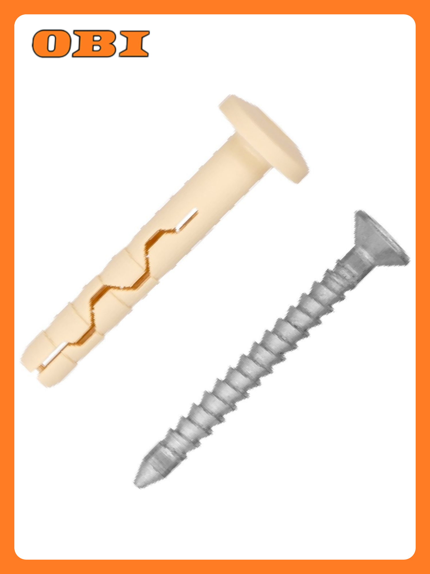 Дюбель-гвоздь нейлоновый PDG F с грибовидным бортиком 6x40 мм 100 шт